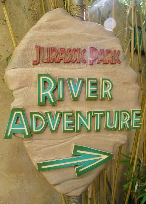 Jurassic Park attraction signage